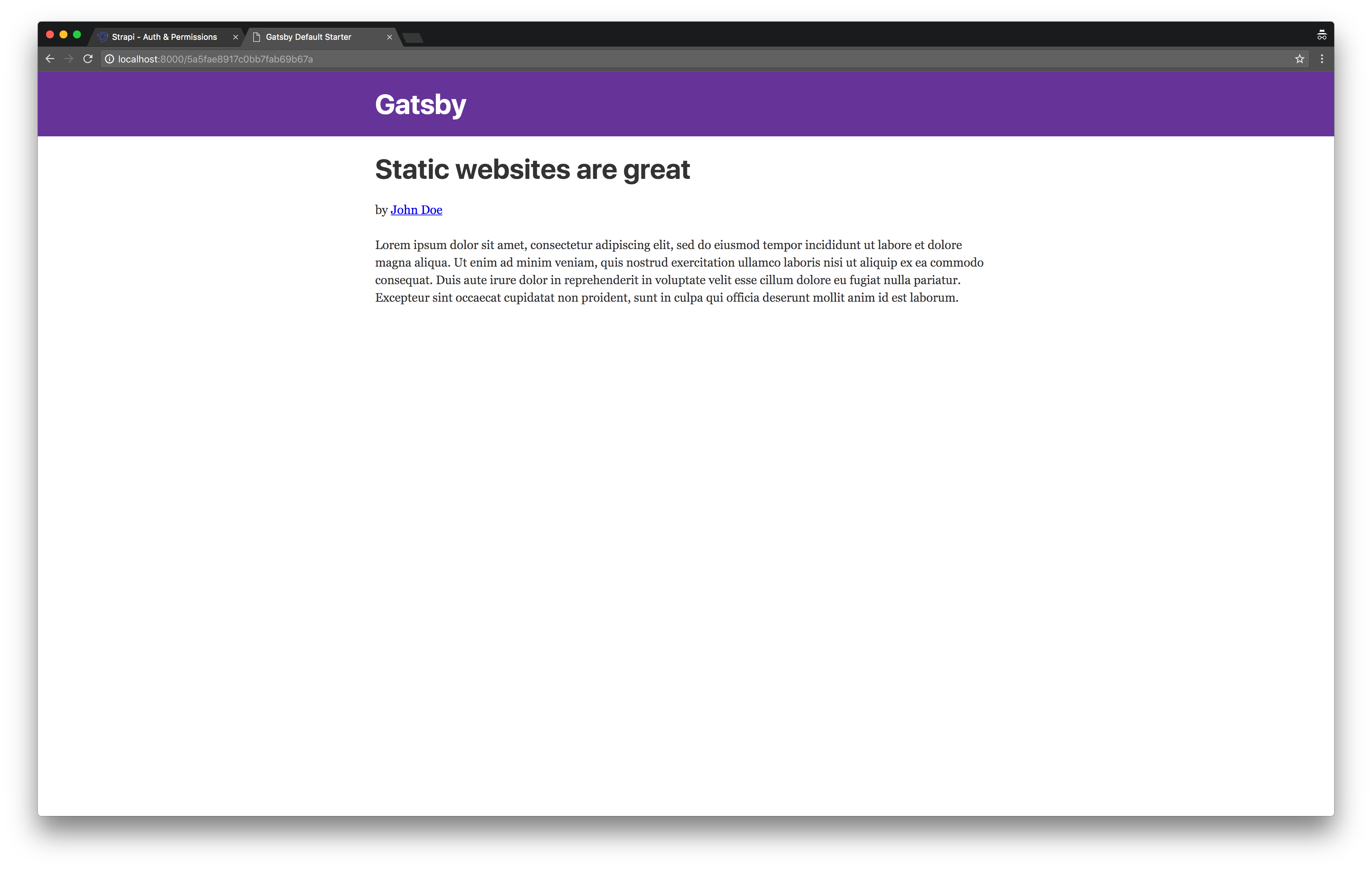 Exemple de page
